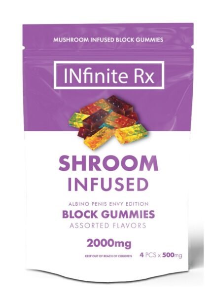 Acheter Infinite Rx Shroom Infused Albino Penis Envy Edition Block Gummies Edibles 2000Mg en ligne